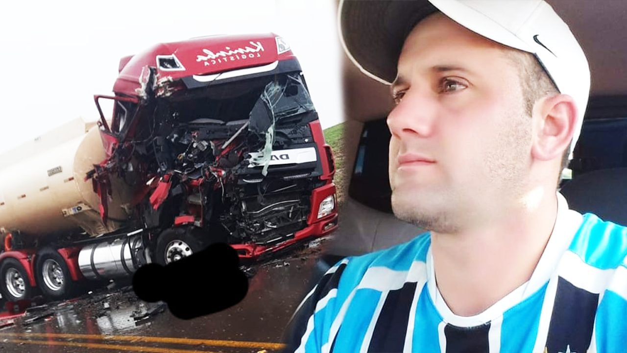 Grave acidente entre duas carretas mata homem de 34 anos