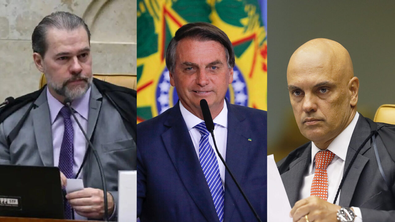 Dias Toffoli, Jair Bolsonaro e Alexandre de Moraes