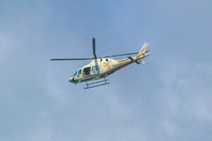 Helicóptero da BM presta apoio aéreo