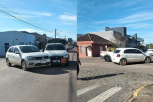 Acidente envolve dois veículos na Bento Gonçalves
