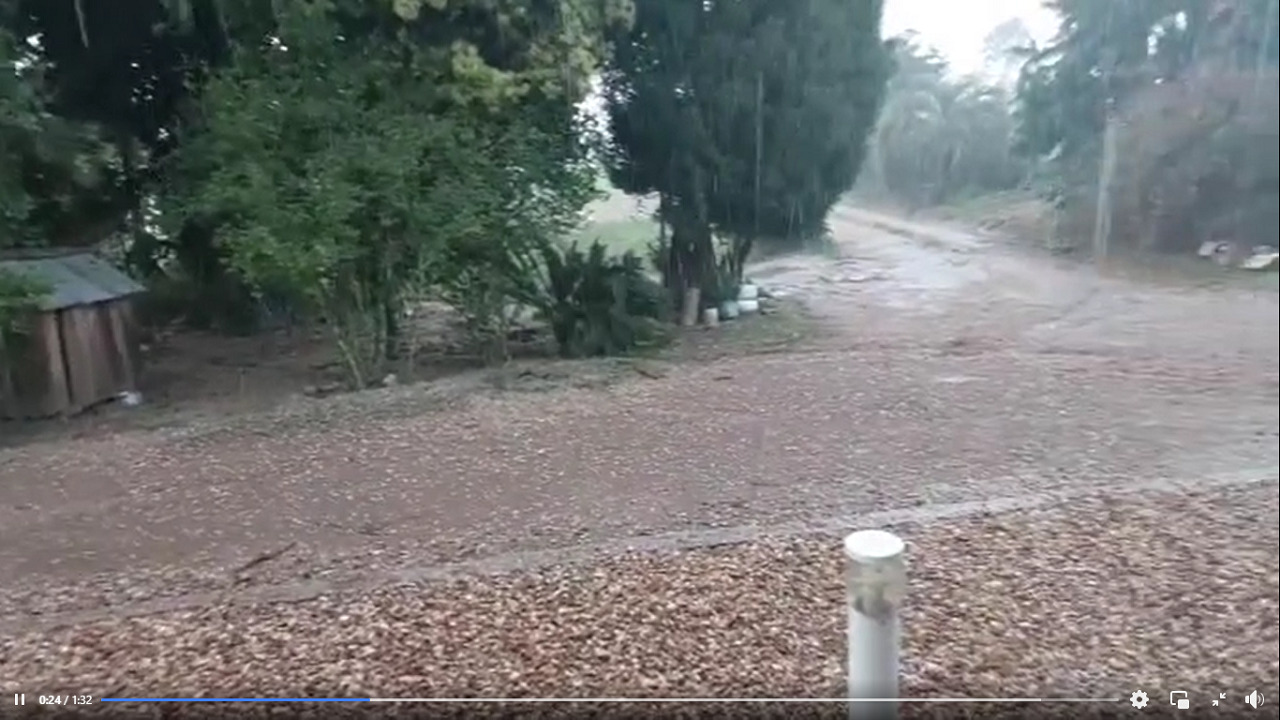 Vídeo mostra queda de granizo no interior de Chuvisca