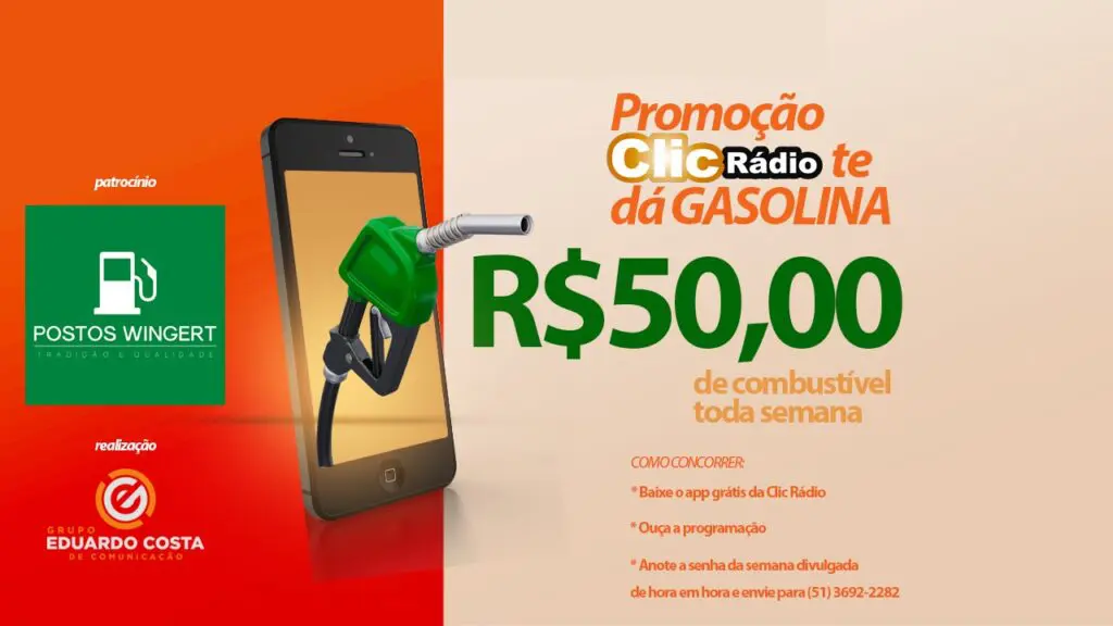 ClicRádio lança promoção com sorteio de gasolina toda semana