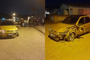 Acidente entre carro e moto deixa feridos no bairro Carvalho Bastos, em Camaquã