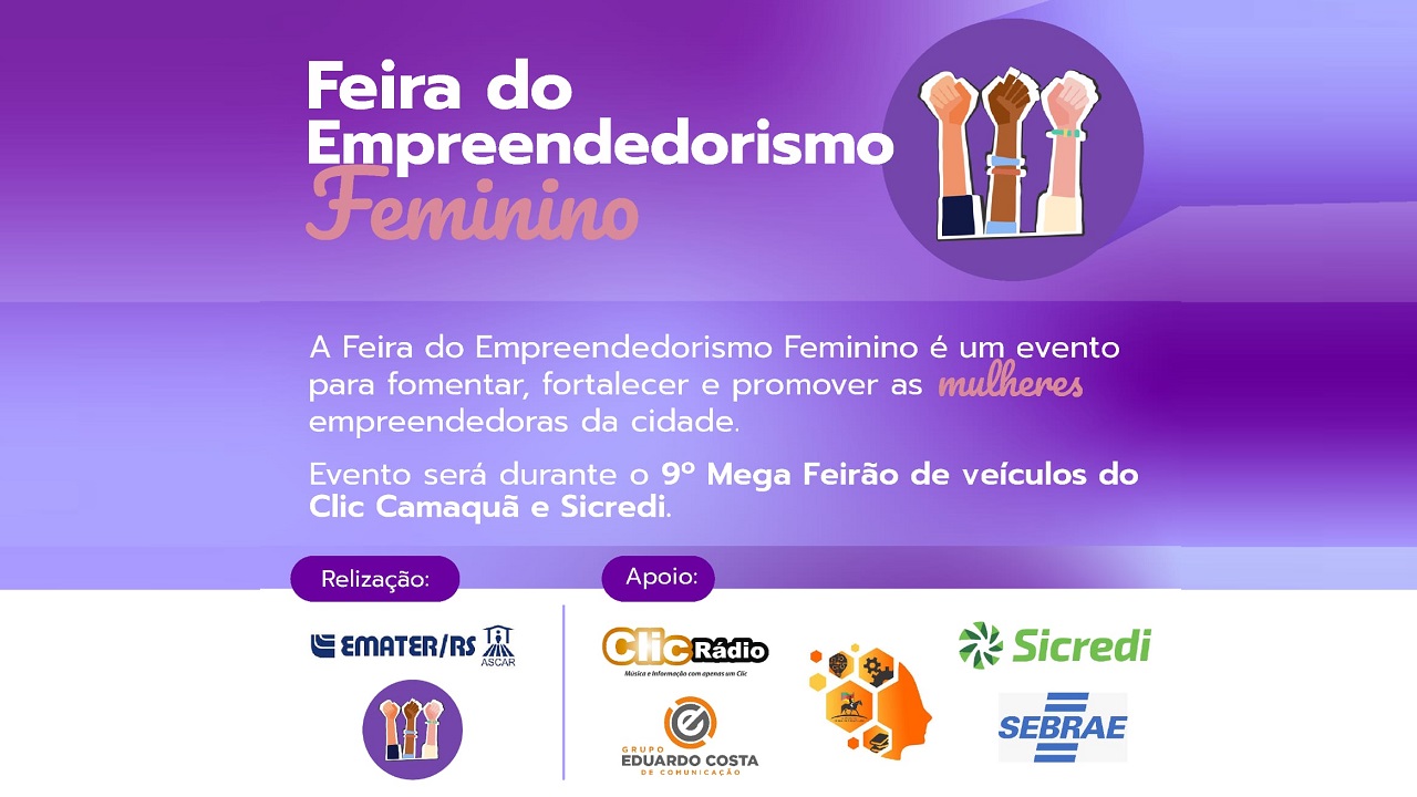 Camaquã recebe Feira do Empreendedorismo Feminino na próxima semana